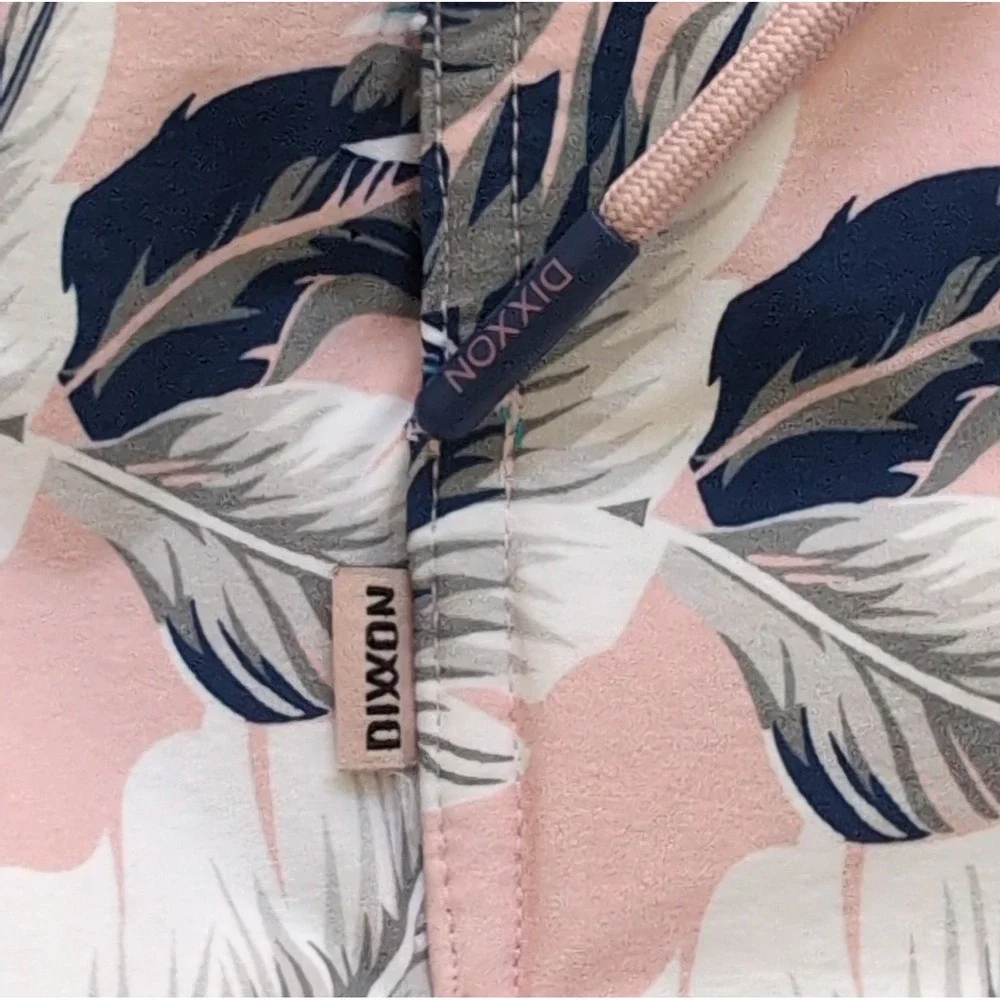 Dixxon Flannel Co Barbuda Boardshorts Mens 2XL Pink Palm Leaf Trunks XXL Beach
